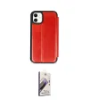 ieg™ iPhone 11 Kılıf Zirve Yansıma Serisi - Siyah Bilvis 3D Mat Cam Ekran Koruyucu