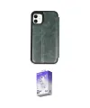ieg™ iPhone 11 Kılıf Zirve Yansıma Serisi - Siyah Bilvis 5in1 3D Magic Cam Ekran Koruyucu
