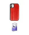 ieg™ iPhone 11 Kılıf Zirve Yansıma Serisi - Siyah Bilvis 5in1 5D Magic Hayalet Cam Ekran Koruyucu