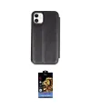 ieg™ iPhone 11 Kılıf Zirve Yansıma Serisi - Siyah Buffer Hayalet Cam Ekran Koruyucu