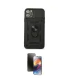 ieg™ iPhone 11 Pro Kılıf Ahenk Klasik - Siyah 3D Antistatik Mat Seramik Nano Ekran Koruyucu