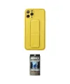 ieg™ iPhone 11 Pro Kılıf Akış Doku - Siyah 34D Hayalet Izgaralı Cam