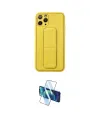 ieg™ iPhone 11 Pro Kılıf Akış Doku - Siyah 3D Antistatik Cam Ekran Koruyucu