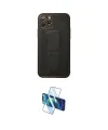 ieg™ iPhone 11 Pro Kılıf Akış Doku - Siyah 3D Antistatik Cam Ekran Koruyucu