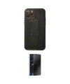 ieg™ iPhone 11 Pro Kılıf Akış Doku - Siyah 3D Antistatik Hayalet Cam Ekran Koruyucu