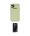 ieg™ iPhone 11 Pro Kılıf Akış Doku - Siyah 3D Antistatik Hayalet Cam Ekran Koruyucu