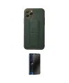 ieg™ iPhone 11 Pro Kılıf Akış Doku - Siyah 3D Antistatik Hayalet Cam Ekran Koruyucu