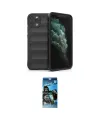 ieg™ iPhone 11 Pro Kılıf Atlas Koleksiyonu - Siyah 34D Izgaralı Cam