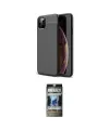ieg™ iPhone 11 Pro Kılıf Doruk Klasik Özel Seri - Siyah 34D Hayalet Izgaralı Cam