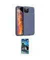 ieg™ iPhone 11 Pro Kılıf Eksen Form Prime - Siyah 34D Izgaralı Cam