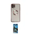 ieg™ iPhone 11 Pro Kılıf Pusula Form - Siyah 34D Izgaralı Cam