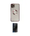 ieg™ iPhone 11 Pro Kılıf Pusula Form - Siyah 3D Antistatik Hayalet Cam Ekran Koruyucu