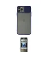 ieg™ iPhone 11 Pro Kılıf Vadi Çizgi - Siyah 34D Hayalet Izgaralı Cam