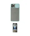 ieg™ iPhone 11 Pro Kılıf Vadi Çizgi - Siyah 34D Hayalet Izgaralı Cam
