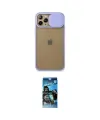 ieg™ iPhone 11 Pro Kılıf Vadi Çizgi - Siyah 34D Izgaralı Cam