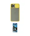 ieg™ iPhone 11 Pro Kılıf Vadi Çizgi - Siyah 34D Izgaralı Cam