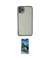 ieg™ iPhone 11 Pro Kılıf Vadi Minimal - Siyah 34D Izgaralı Cam