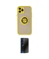ieg™ iPhone 11 Pro Kılıf Yörünge Çizgi - Siyah 3D Antistatik Hayalet Cam Ekran Koruyucu
