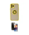 ieg™ iPhone 11 Pro Kılıf Yörünge Çizgi - Siyah 3D Antistatik Mat Seramik Nano Ekran Koruyucu