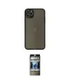 ieg™ iPhone 11 Pro Max Kılıf Ahenk Çizgi Serisi - Siyah 34D Hayalet Izgaralı Cam