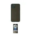 ieg™ iPhone 11 Pro Max Kılıf Ahenk Çizgi Serisi - Siyah 34D Hayalet Izgaralı Cam