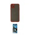 ieg™ iPhone 11 Pro Max Kılıf Ahenk Çizgi Serisi - Siyah 34D Izgaralı Cam