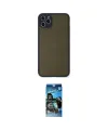 ieg™ iPhone 11 Pro Max Kılıf Ahenk Çizgi Serisi - Siyah 34D Izgaralı Cam