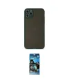 ieg™ iPhone 11 Pro Max Kılıf Ahenk Çizgi Serisi - Siyah 34D Izgaralı Cam