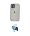ieg™ iPhone 11 Pro Max Kılıf Ahenk Çizgi Serisi - Siyah 3D Antistatik Cam Ekran Koruyucu