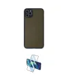 ieg™ iPhone 11 Pro Max Kılıf Ahenk Çizgi Serisi - Siyah 3D Antistatik Cam Ekran Koruyucu