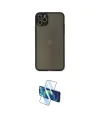 ieg™ iPhone 11 Pro Max Kılıf Ahenk Çizgi Serisi - Siyah 3D Antistatik Cam Ekran Koruyucu