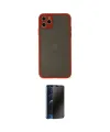 ieg™ iPhone 11 Pro Max Kılıf Ahenk Çizgi Serisi - Siyah 3D Antistatik Hayalet Cam Ekran Koruyucu