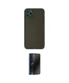 ieg™ iPhone 11 Pro Max Kılıf Ahenk Çizgi Serisi - Siyah 3D Antistatik Hayalet Cam Ekran Koruyucu