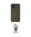 ieg™ iPhone 11 Pro Max Kılıf Ahenk Çizgi Serisi - Siyah Bilvis Hayalet Cam Ekran Koruyucu