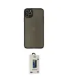 ieg™ iPhone 11 Pro Max Kılıf Ahenk Çizgi Serisi - Siyah Bilvis Hayalet Cam Ekran Koruyucu