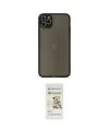 ieg™ iPhone 11 Pro Max Kılıf Ahenk Çizgi Serisi - Siyah Mat Seramik Nano Ekran Koruyucu