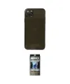 ieg™ iPhone 11 Pro Max Kılıf Ahenk Doku - Siyah 34D Hayalet Izgaralı Cam