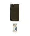 ieg™ iPhone 11 Pro Max Kılıf Ahenk Doku - Siyah 6D Mat Seramik Hayalet Nano Ekran Koruyucu