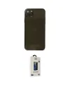 ieg™ iPhone 11 Pro Max Kılıf Ahenk Doku - Siyah Bilvis Hayalet Cam Ekran Koruyucu