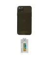 ieg™ iPhone 11 Pro Max Kılıf Ahenk Doku - Siyah Polymer Nano Ekran Koruyucu