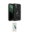 ieg™ iPhone 11 Pro Max Kılıf Ahenk Klasik Koleksiyonu - Şeffaf Pasifik Cam Ekran Koruyucu