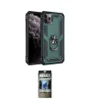 ieg™ iPhone 11 Pro Max Kılıf Ahenk Klasik Koleksiyonu - Siyah 34D Hayalet Izgaralı Cam
