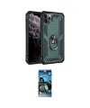 ieg™ iPhone 11 Pro Max Kılıf Ahenk Klasik Koleksiyonu - Siyah 34D Izgaralı Cam