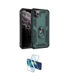 ieg™ iPhone 11 Pro Max Kılıf Ahenk Klasik Koleksiyonu - Siyah 3D Antistatik Cam Ekran Koruyucu