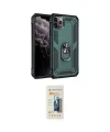 ieg™ iPhone 11 Pro Max Kılıf Ahenk Klasik Koleksiyonu - Siyah 6D Mat Seramik Hayalet Nano Ekran Koruyucu