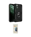 ieg™ iPhone 11 Pro Max Kılıf Ahenk Klasik Koleksiyonu - Siyah 6D Mat Seramik Hayalet Nano Ekran Koruyucu