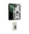 ieg™ iPhone 11 Pro Max Kılıf Ahenk Klasik Koleksiyonu - Siyah 6D Mat Seramik Hayalet Nano Ekran Koruyucu