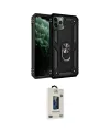 ieg™ iPhone 11 Pro Max Kılıf Ahenk Klasik Koleksiyonu - Siyah Bilvis Hayalet Cam Ekran Koruyucu
