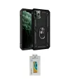 ieg™ iPhone 11 Pro Max Kılıf Ahenk Klasik Koleksiyonu - Siyah Polymer Nano Ekran Koruyucu