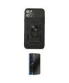 ieg™ iPhone 11 Pro Max Kılıf Ahenk Klasik - Siyah 3D Antistatik Hayalet Cam Ekran Koruyucu